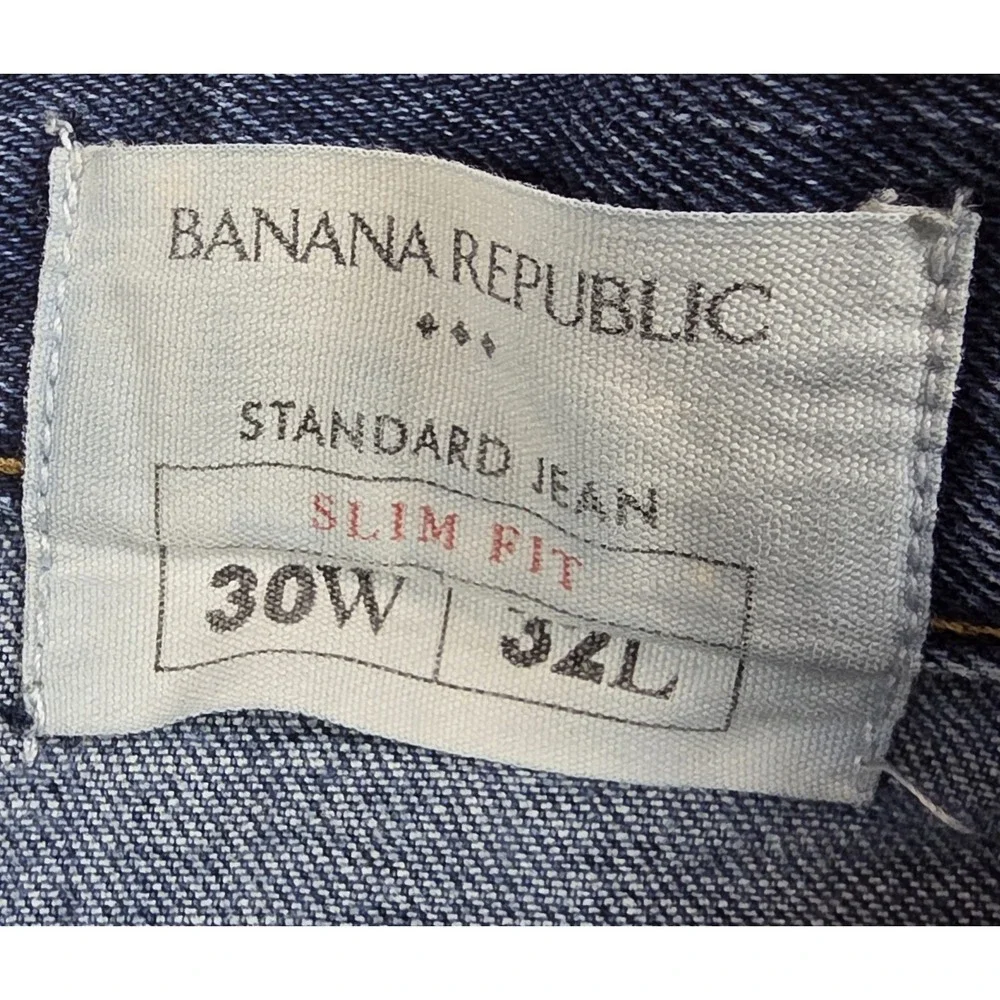 Banana Republic Blue Standard Jean Slim Fit Men's Size 30x32
